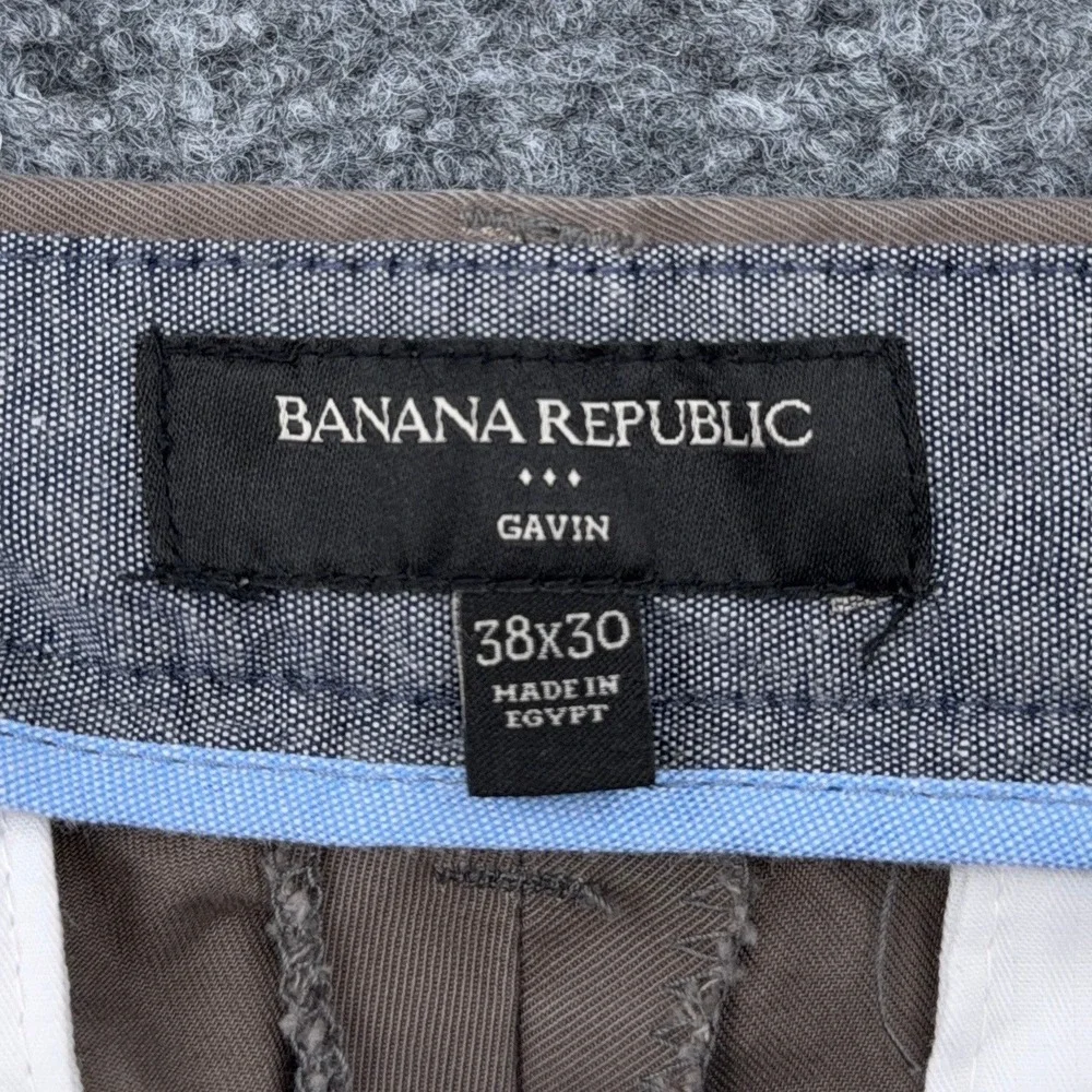 Banana Republic Gavin Men 38x30 100% Cotton Brown Chino‎ Pants